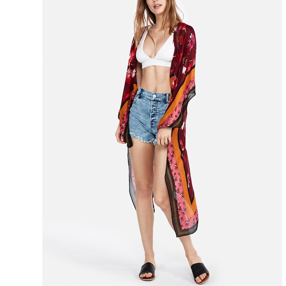 NWT Express sheer floral cover up